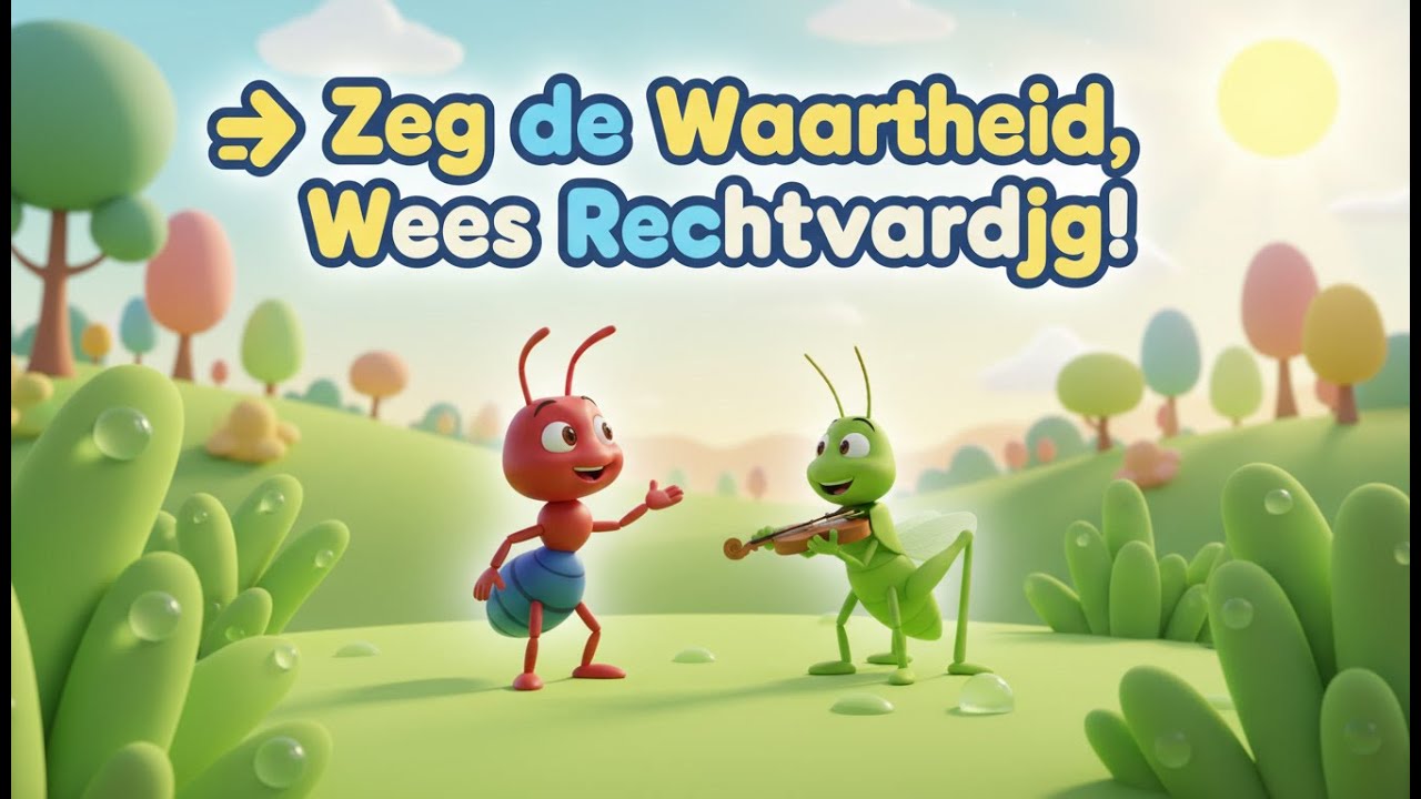 🎵 Zeg de Waarheid, Wees Rechtvaardig! | Educatief Kinderliedje in het Nederlands 🐜🎸