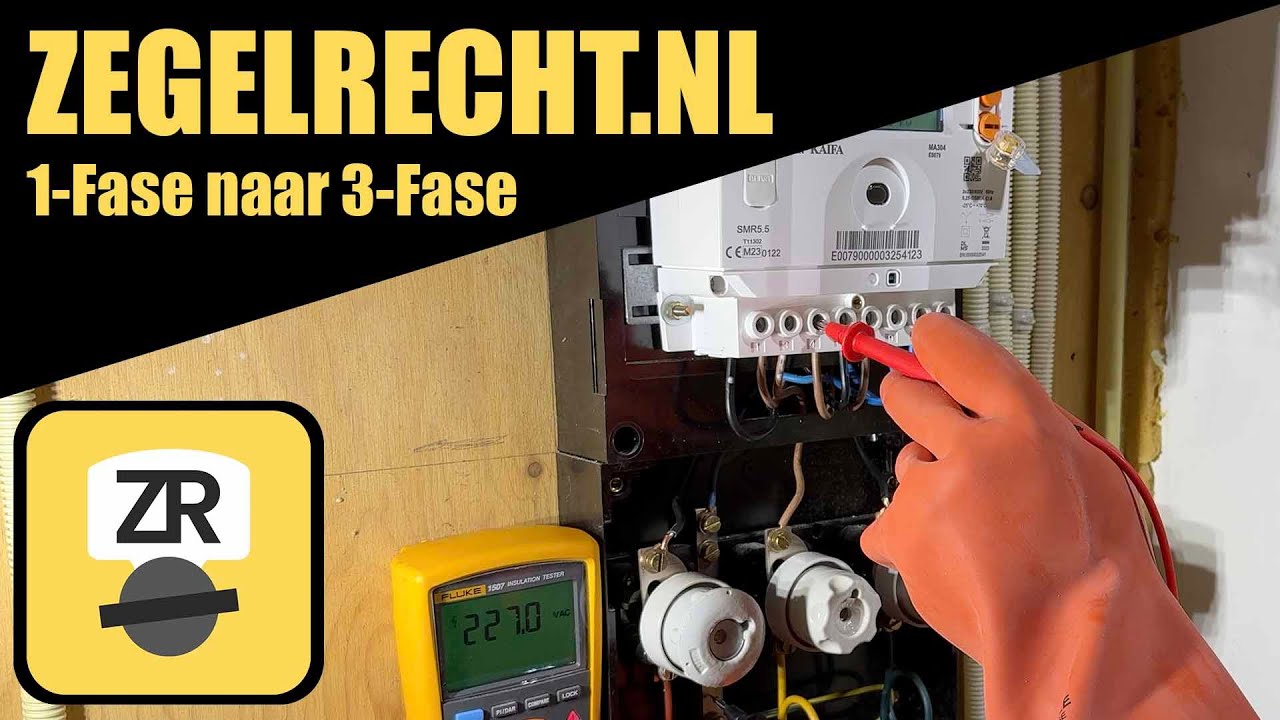De kWh-meter van 1-fase naar 3-fase bedraden!! Zegelrecht.nl