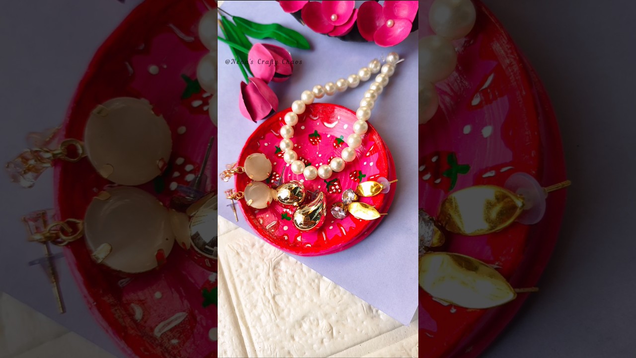 Aesthetic Jewellery Platter DIY | Handmade Vanity Decor Idea ✨ 