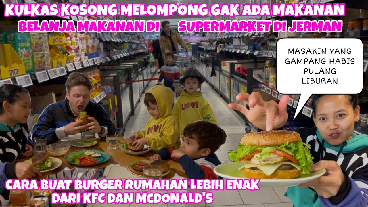 BELANJA DAN MASAKIN BURGER RUMAHAN TERENAK NGALAHIN KFC DAN McD