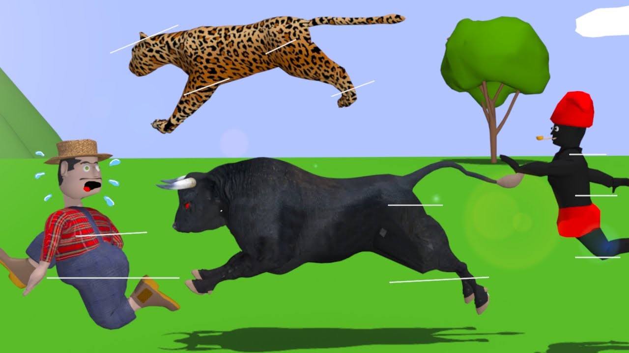 JUCA PAÇOCA e o TOURO JORJÃO, ONÇA PINTADA, BRUXA, SACÍ PERERÊ #COMPILAÇÃO MELHORES VIDEOS, ANIMAÇÃO