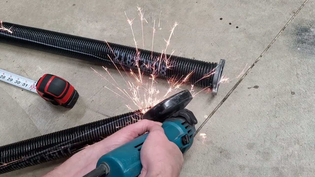 Cutting Down a Garage Door Torsion Spring. How to make your spring the proper length.