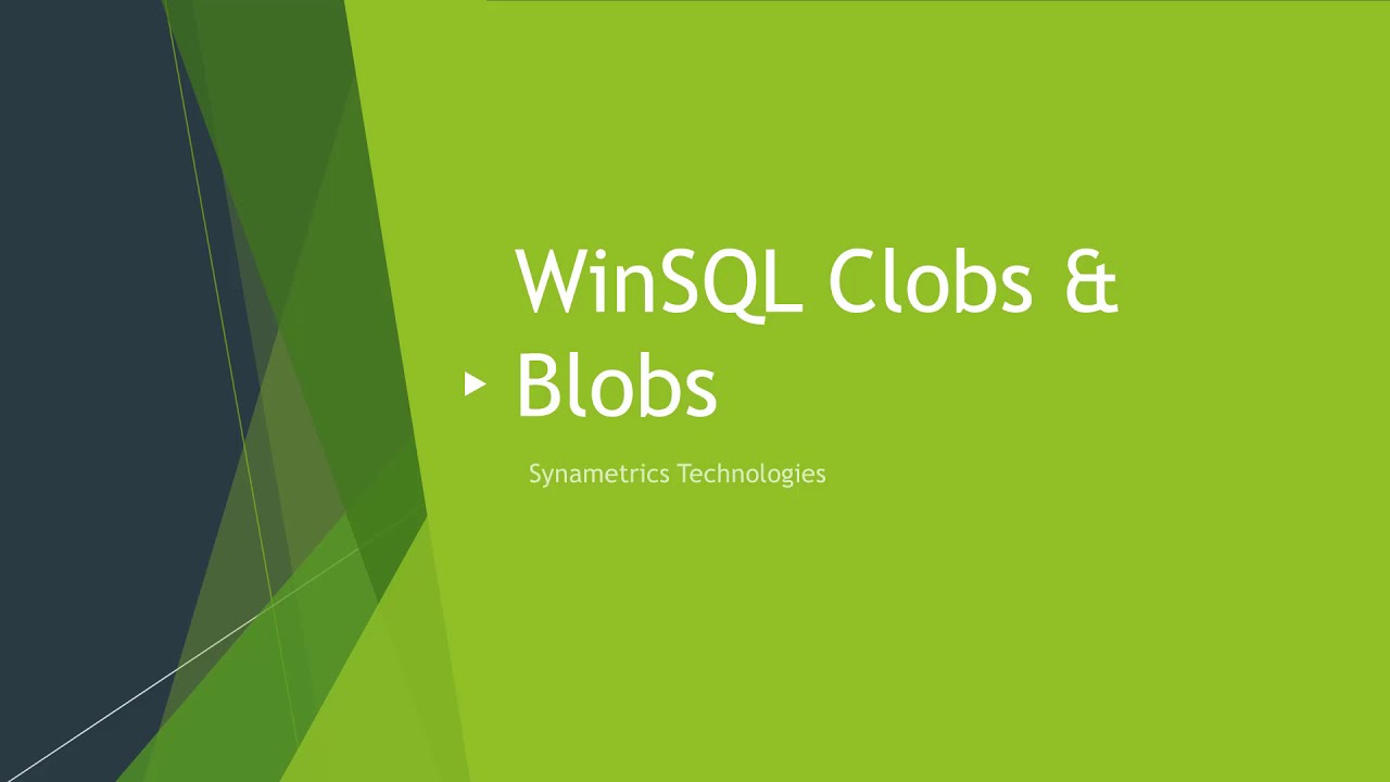 Binary and Long Data: BLOB/CLOB
