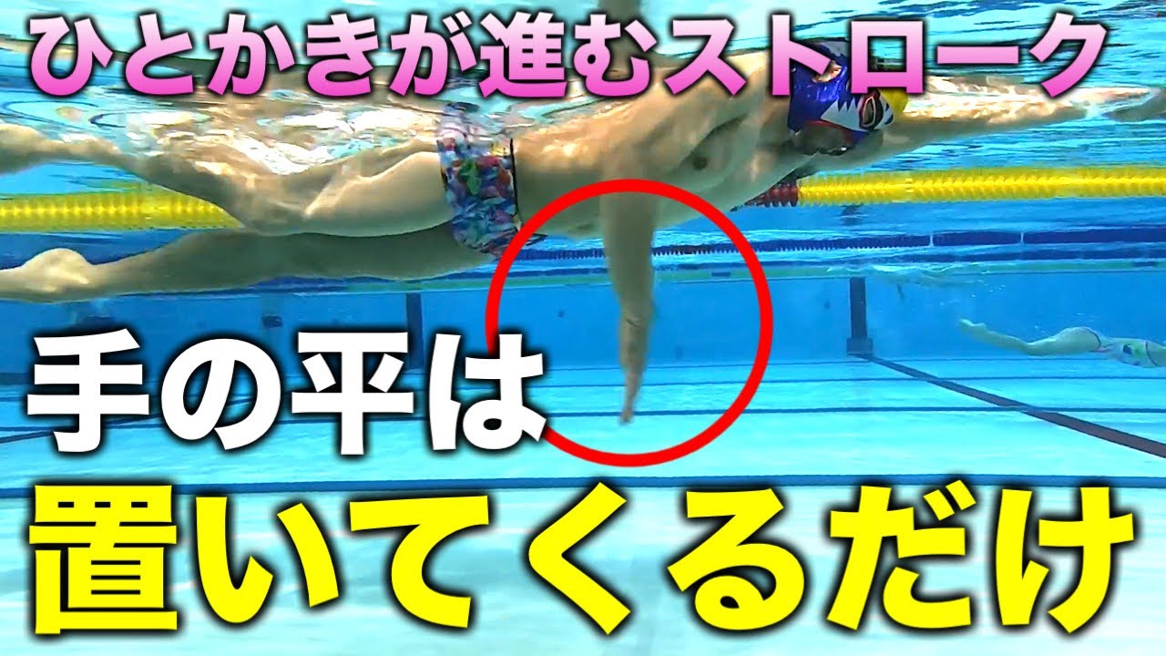 クロールの効率の良いストローク（水をかく動作）