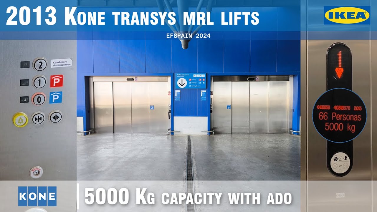 2013 KONE TranSys MRL lifts to Exit @ IKEA Alfafar, Valencia
