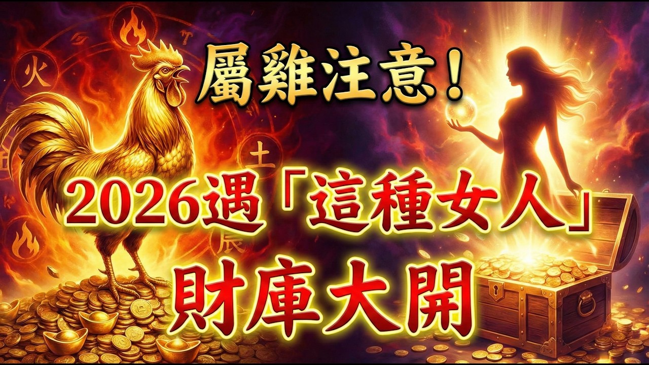 屬雞的人注意！2026年若身邊出現「這種女人」，恭喜你，你的財富大門要開了！#屬雞2026運勢 #2026生肖雞運勢 #財運 #屬雞 #貴人 #招財 #風水 #丙午馬年 #生肖雞 #偏財運 #改運