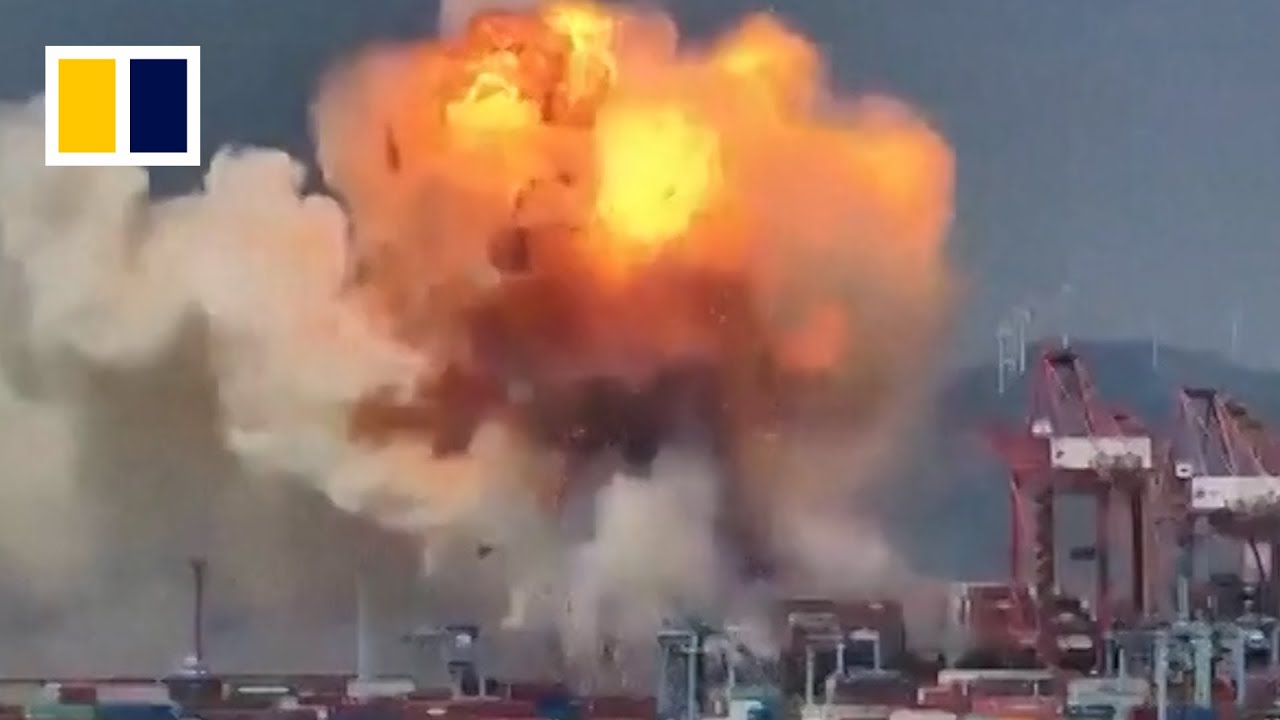 Cargo vessel explosion hits China&rsquo;s third-busiest port