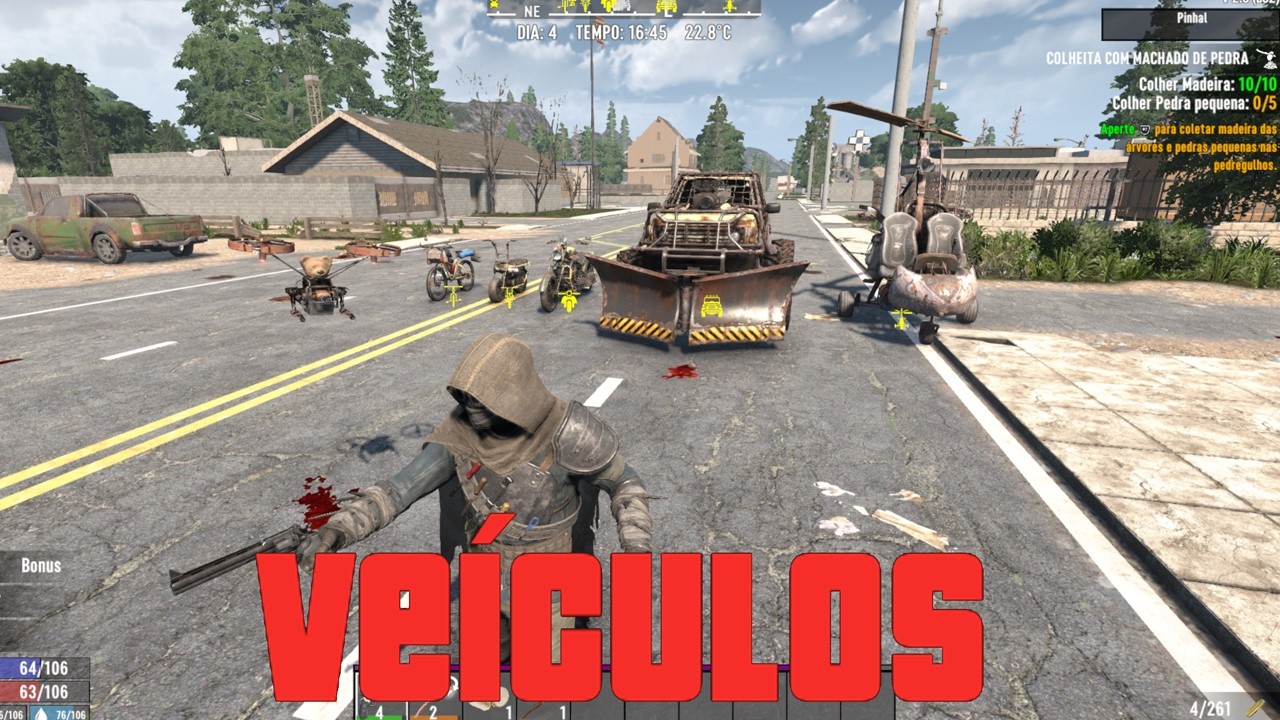 7 Days to Die  Mostrando todos os veículos  forma explicada