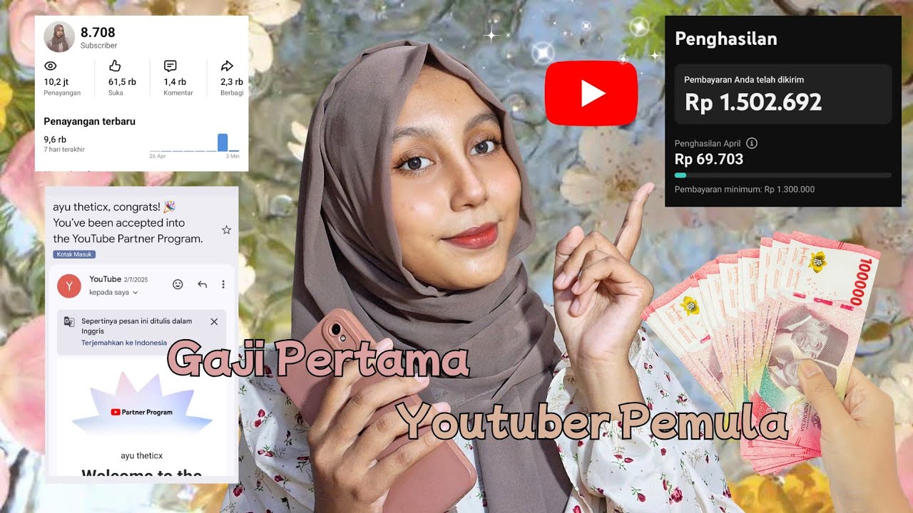 PERJALANAN NGEYOUTUBE HINGGA MONETISASI (TERNYATA SEGINI GAJINYA)‼️✨️