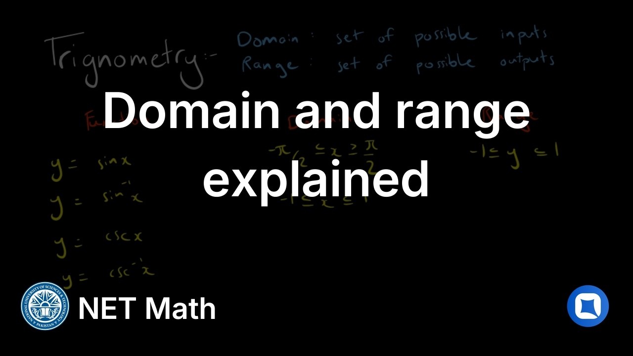 NET Math (Pre-Engineering) | Domain and Range | Qalam Counseling