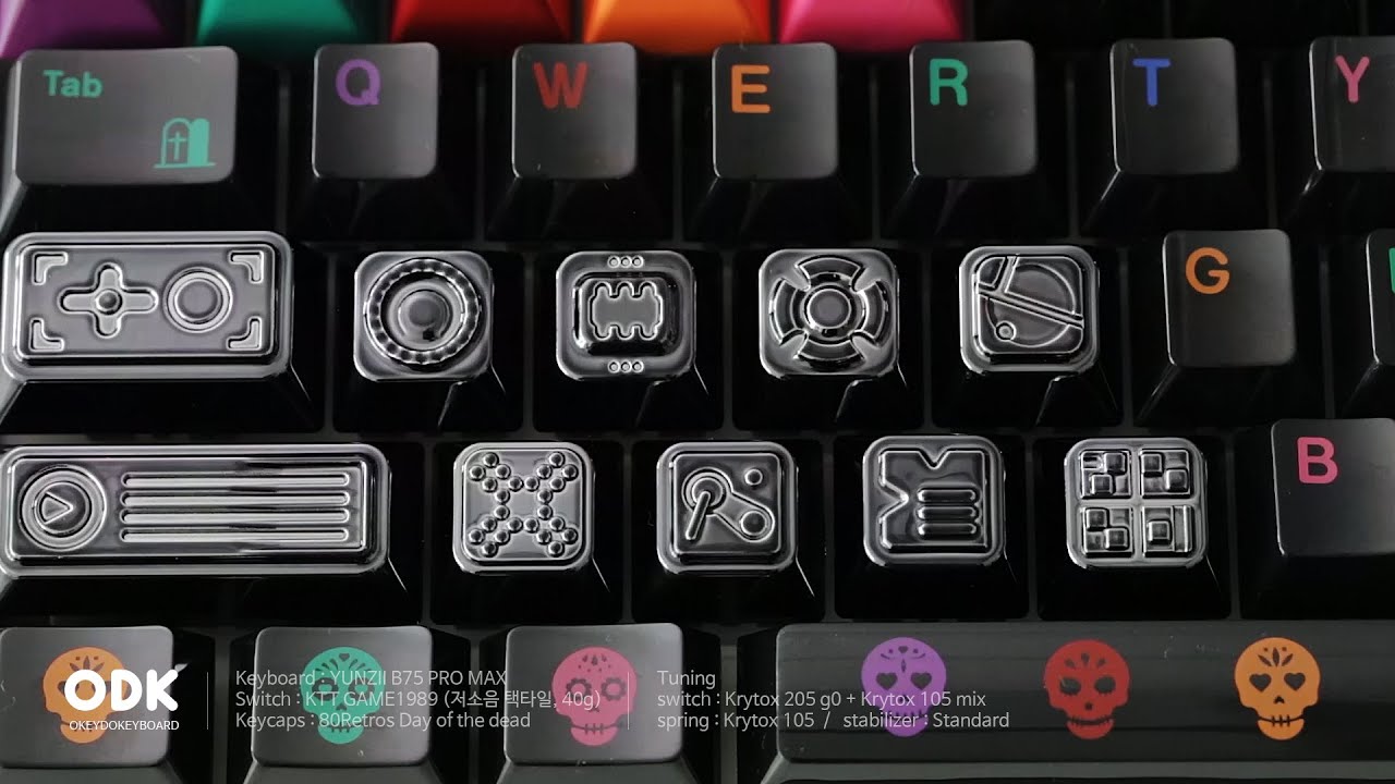 망자의 날 80Retros Day of the dead 폴리싱 키캡