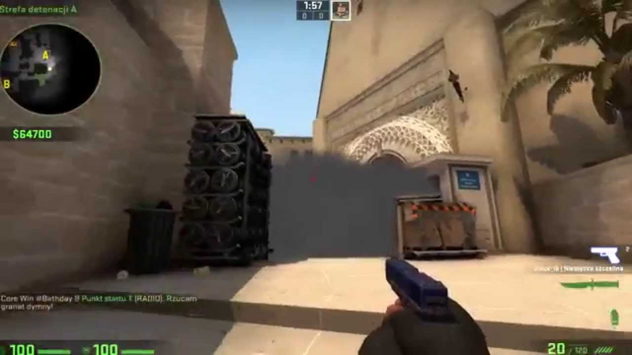Smoke ze spawnu TT na spawn CT CS:GO (Mirage)