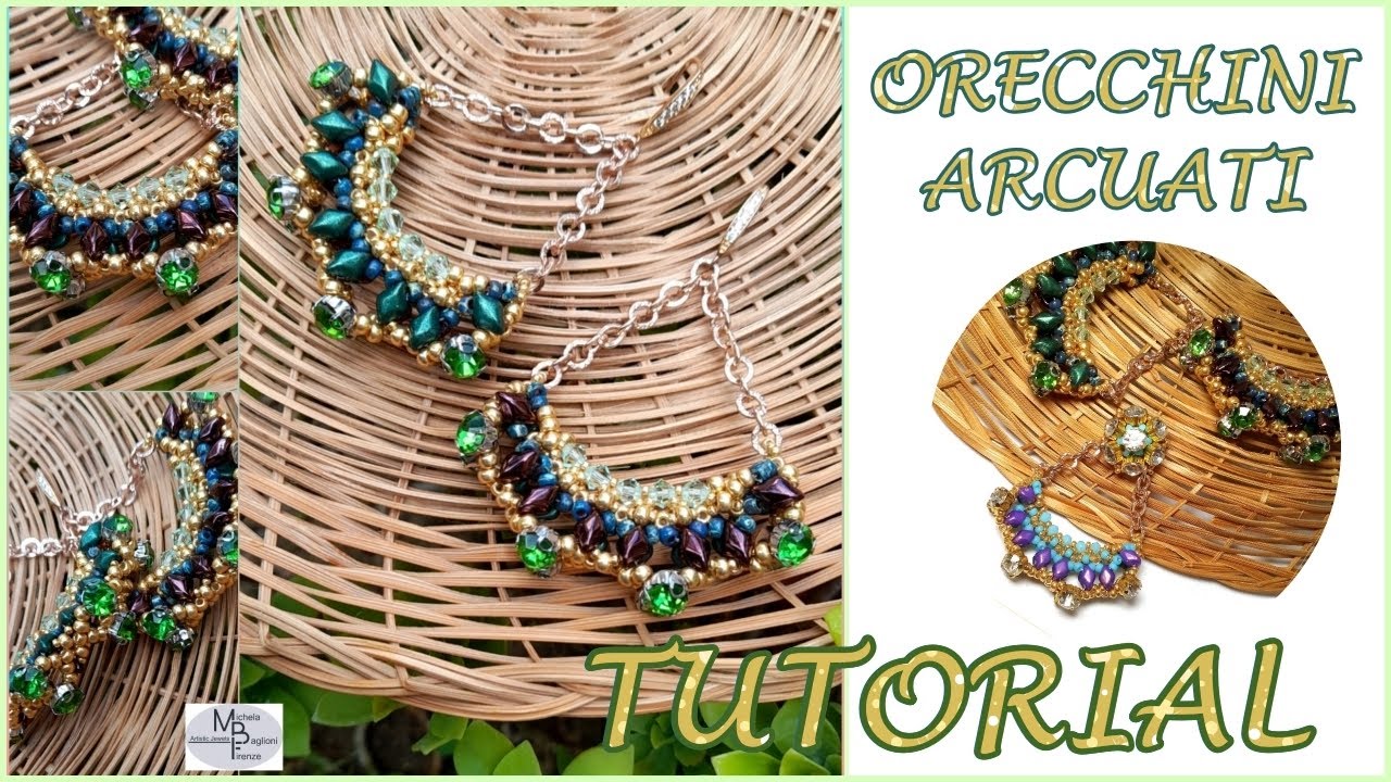 TUTORIAL ORECCHINI ARCUATI doppia faccia 🏵️ #Castoni #Chaton #Gemduo #Rhinestones #Tutorial