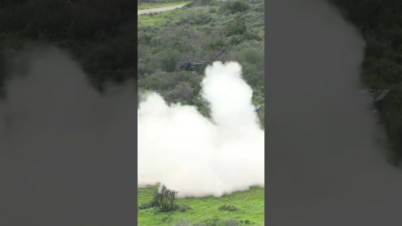 US Marines Firing a HIMARS M142 High Mobility Artillery Rocket System
