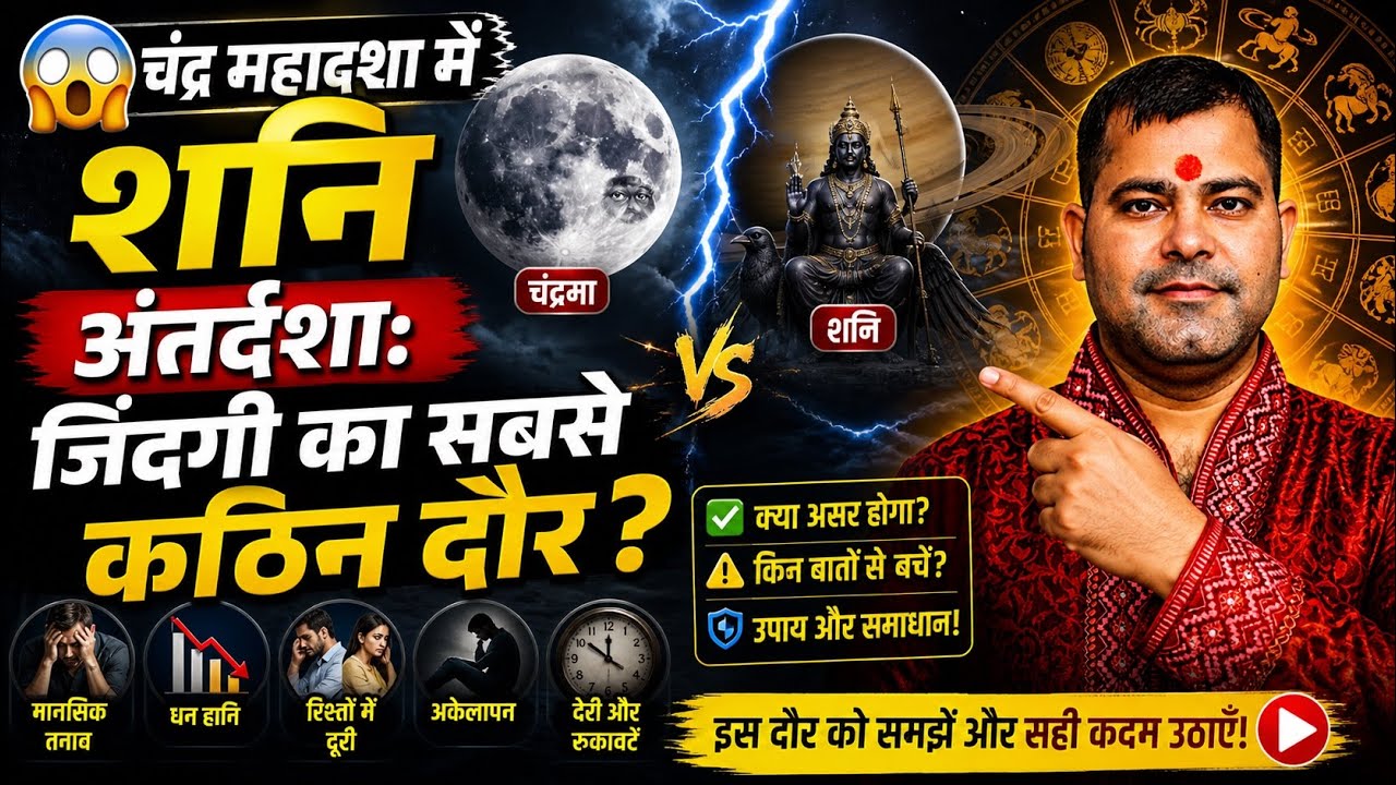 Chandra ki mahadasha me shani ki antardasha | Moon mahadasha saturn antardasha