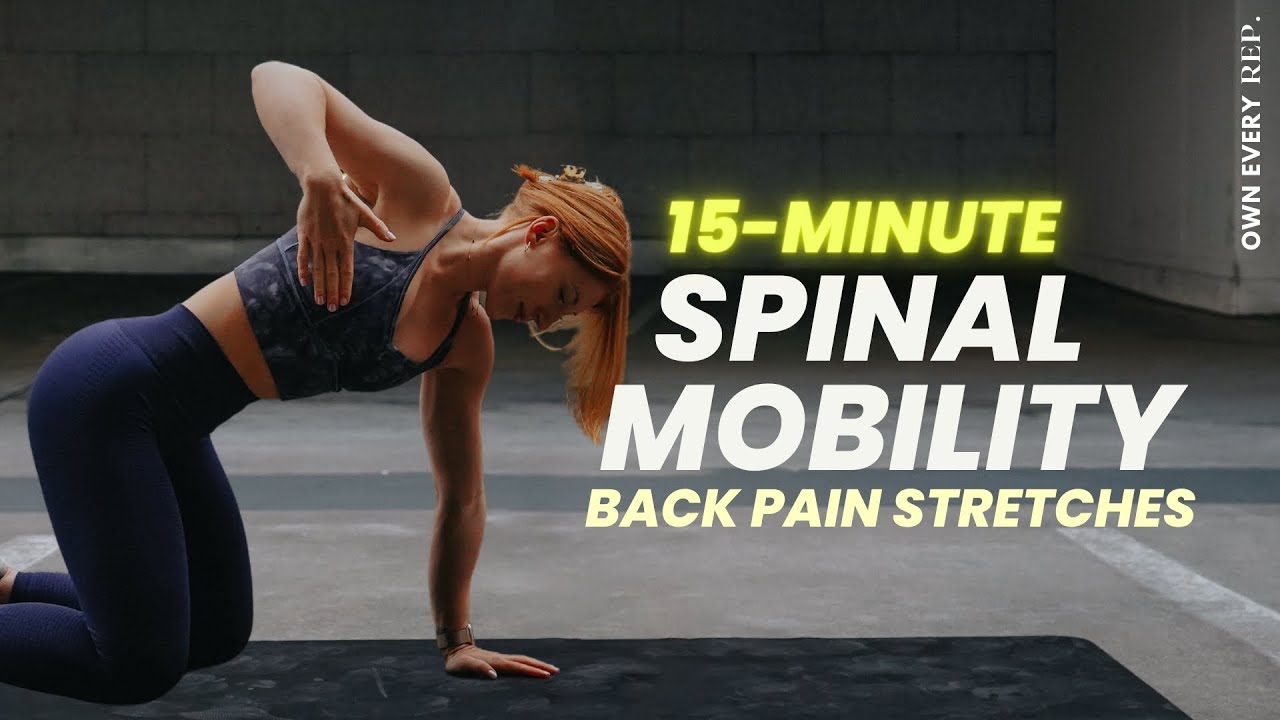 15 Min. Spinal Mobility Routine |&nbsp;Back Pain Relief Stretches |&nbsp;Follow Along w/ Music |&nbsp;Daily Flow