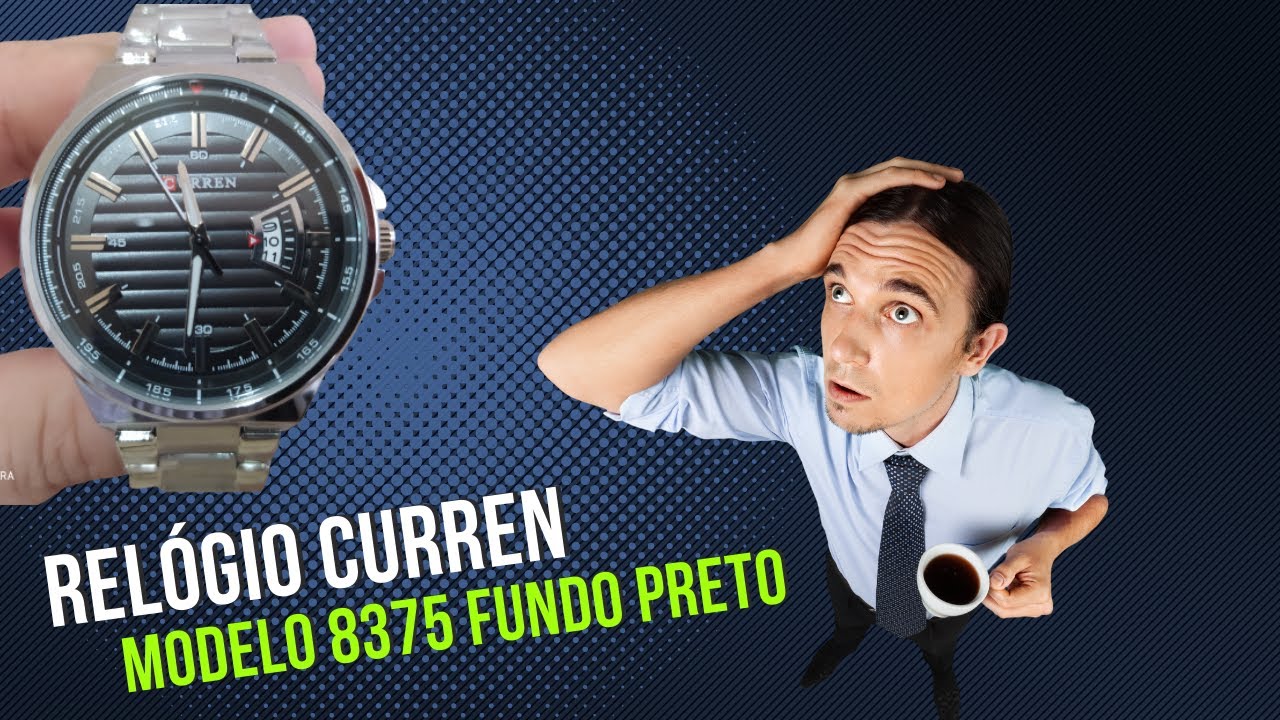 💥RELÓGIO CURREN 8375 FUNDO PRETO💥