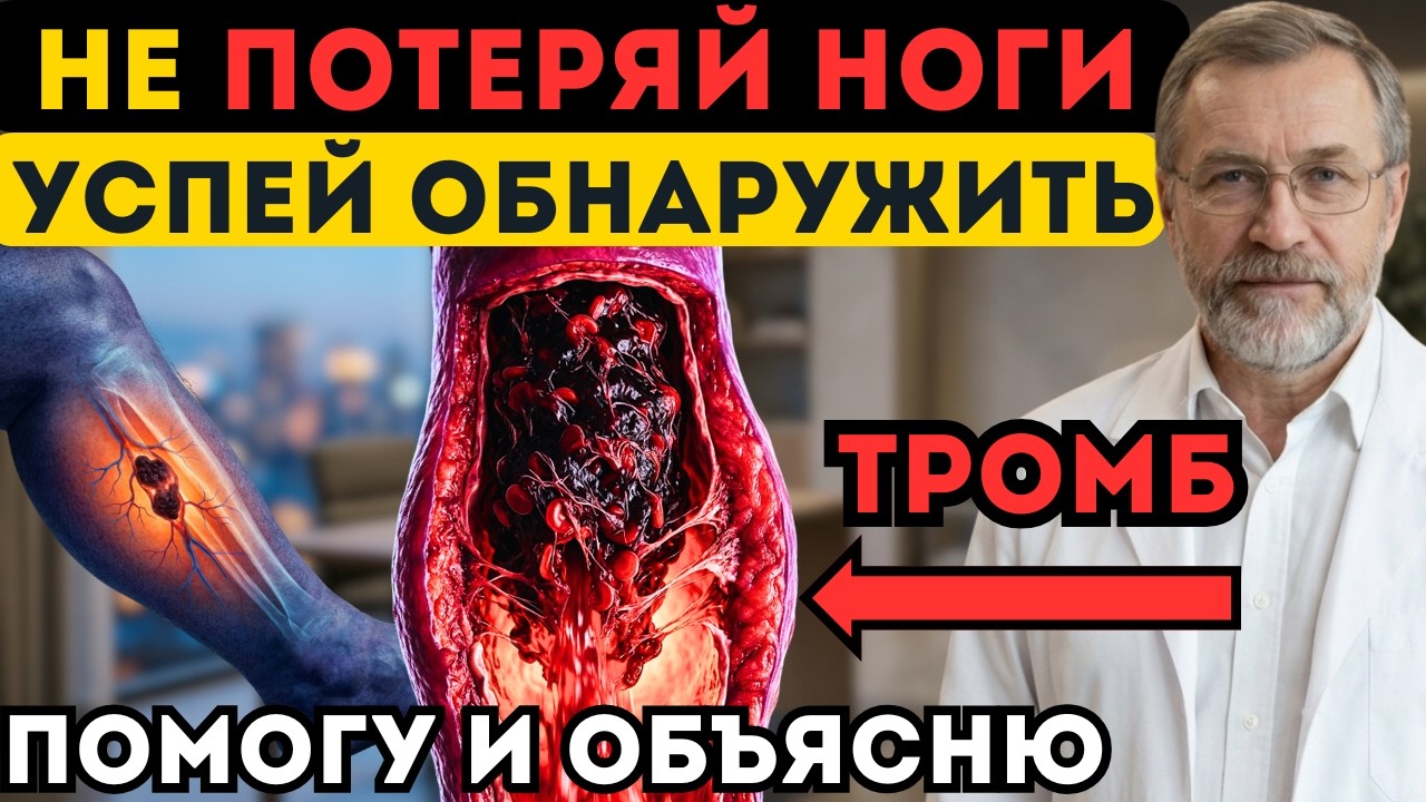 ТРОМБ в ногах НЕ БОЛИТ, он просто ОТРЫВАЕТСЯ. Признаки угрозы и что делать