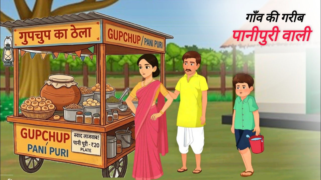 गाँव की गरीब गोलगप्पे वाली - Gaon Ki Garib Golgappe Wali - Hindi Moral Stories | Hindi Cartoon Video