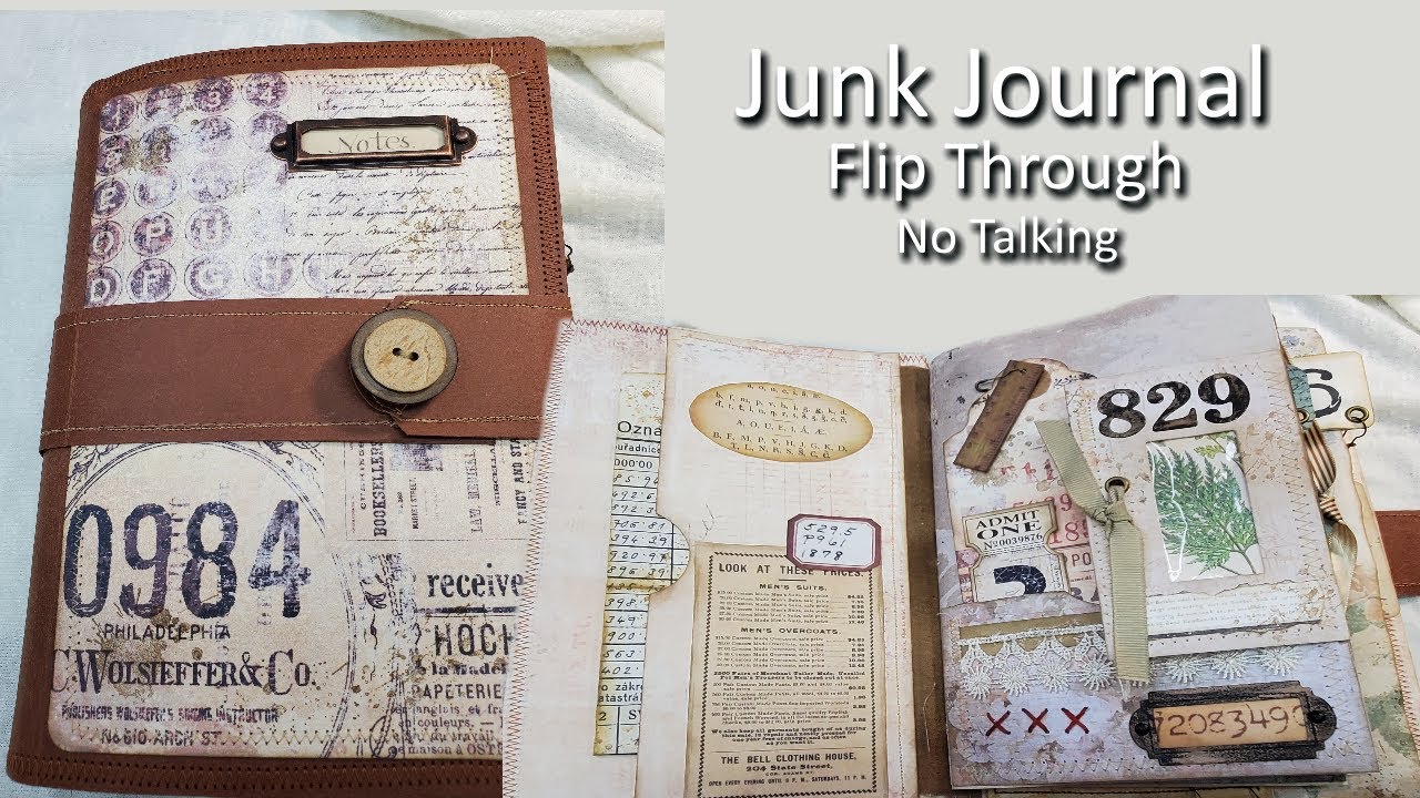SOLD-No Talking - Junk Journal Flip Through / Junk Journal Tour #junkjournal #junkjournalflipthrough