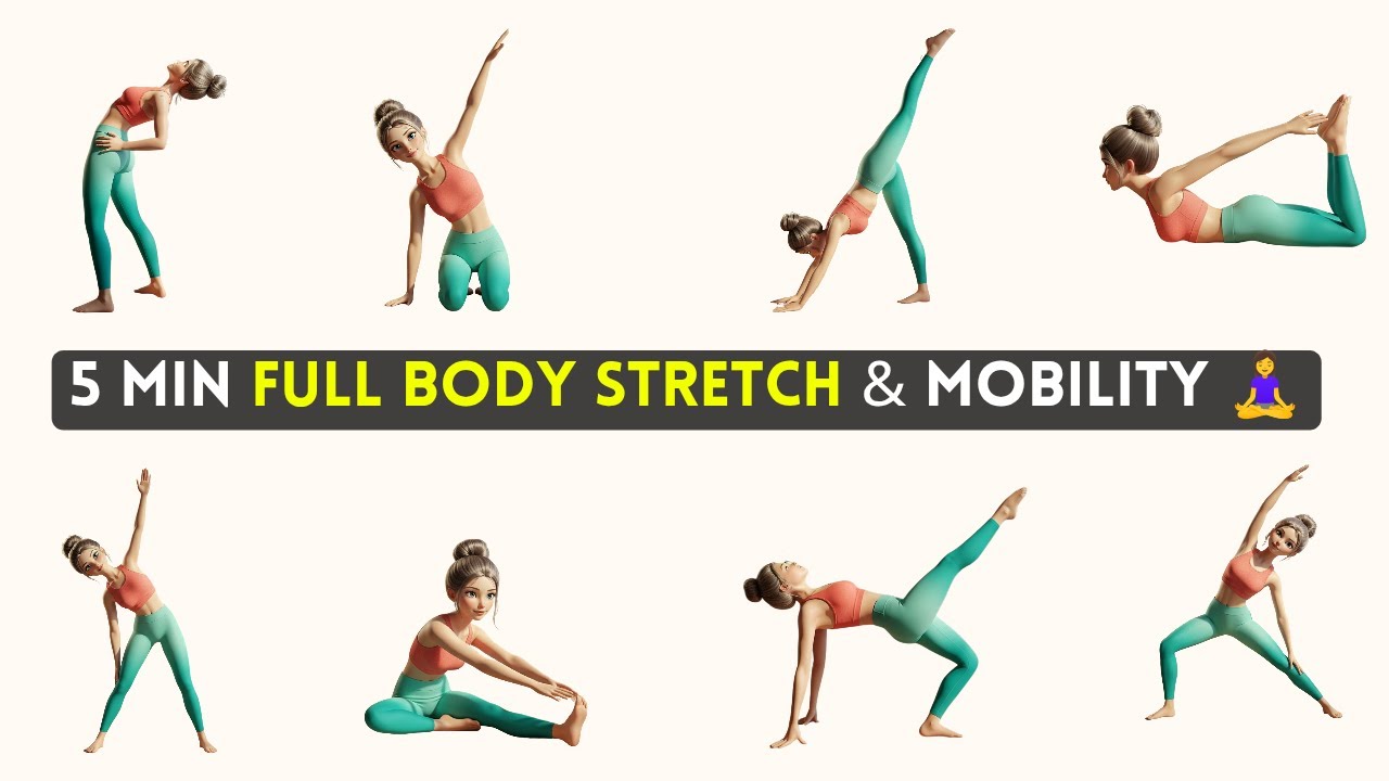 How to Do a 5-Minute Full-Body Stretch Yoga | Quick Mobility Routine to Improve Flexibility