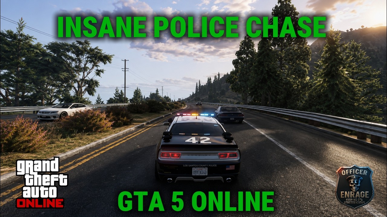 Police Highway Patrol Chase in GTA 5 Online Ends Bad - Full Video
