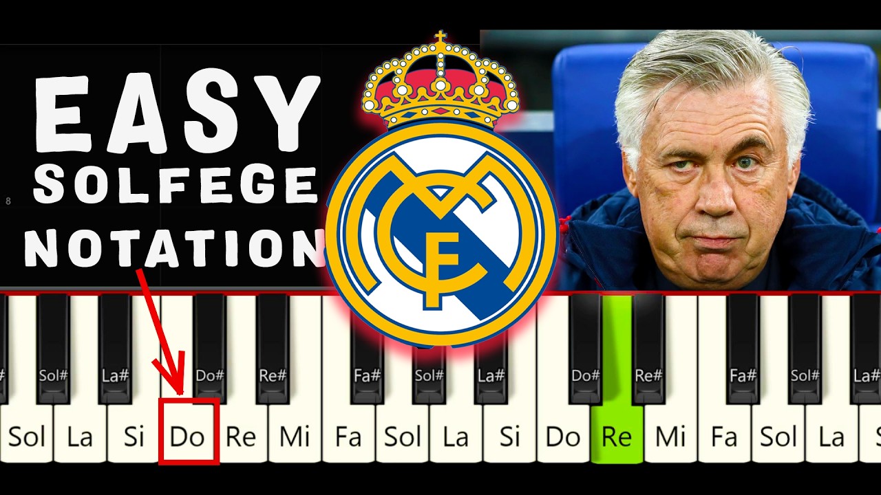 Hala Madrid Himne REAL MADRID Anthem Easy PIANO Italian Musical Notation