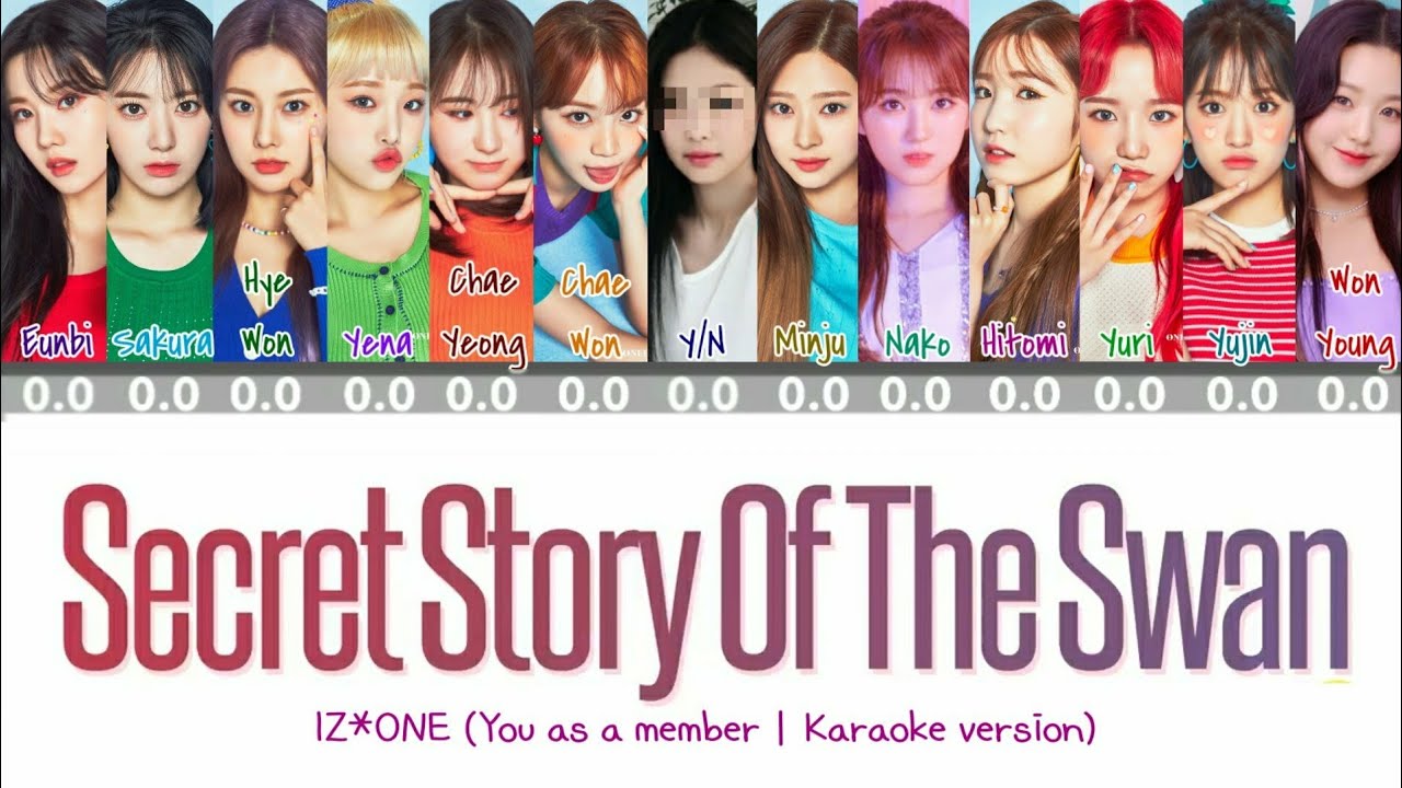 [Karaoke ver.] IZ*ONE - Secret Story of the Swan | 13 members ver. (You as a member) (Color Coded)