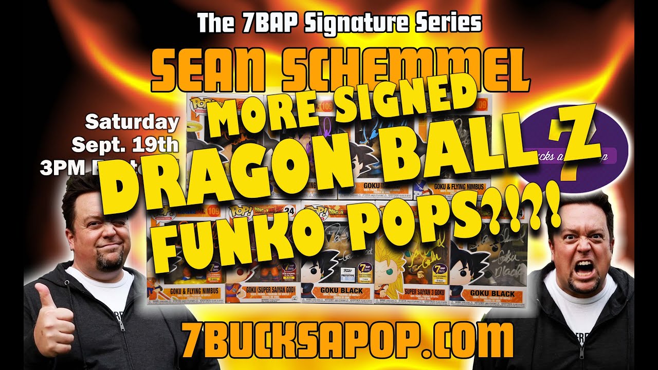 Dragon Ball Z Funko Pops SIGNED by Sean Schemmel/Goku - Signature Series by 7BAP!