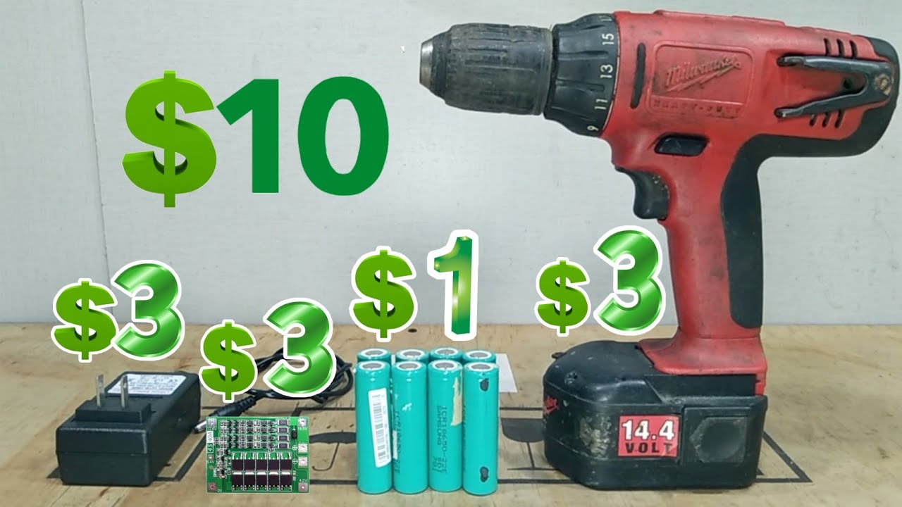 All I Spent was 10 Dollars/Milwaukee Cordless Drill Restoration