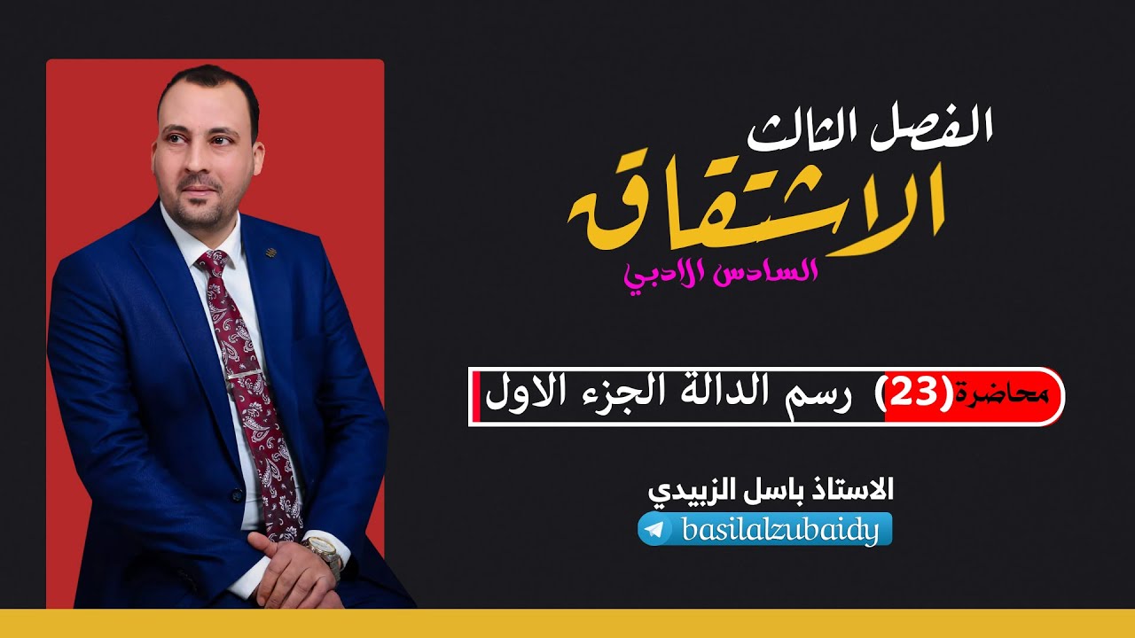 الرياضيات للصف السادس الادبي (الفصل الثالث الاشتقاق محاضرة 23 رسم الدالة الجزء الاول)