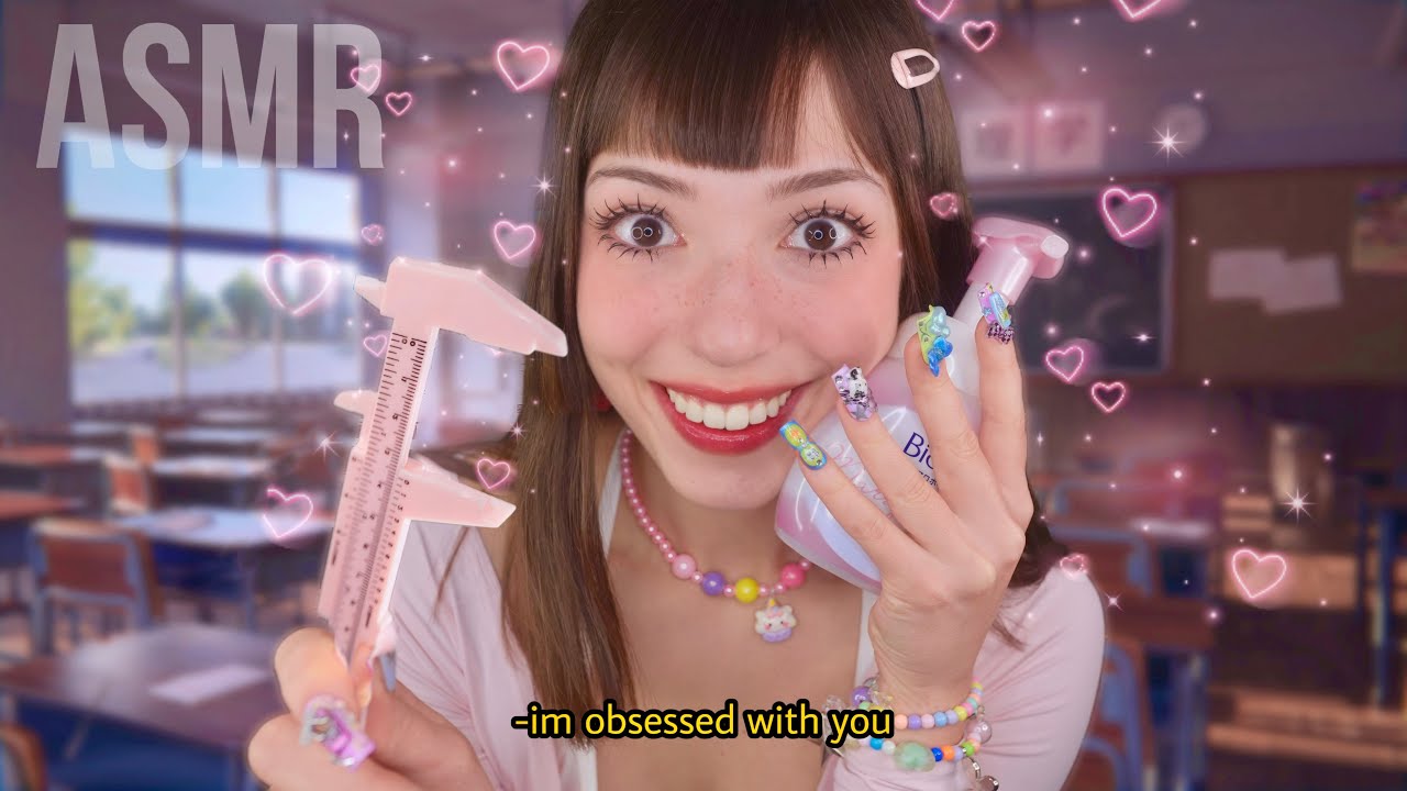 ASMR menina secretamente obcecada por você mexe no seu rosto 😳 (skincare, medindo e analisando)