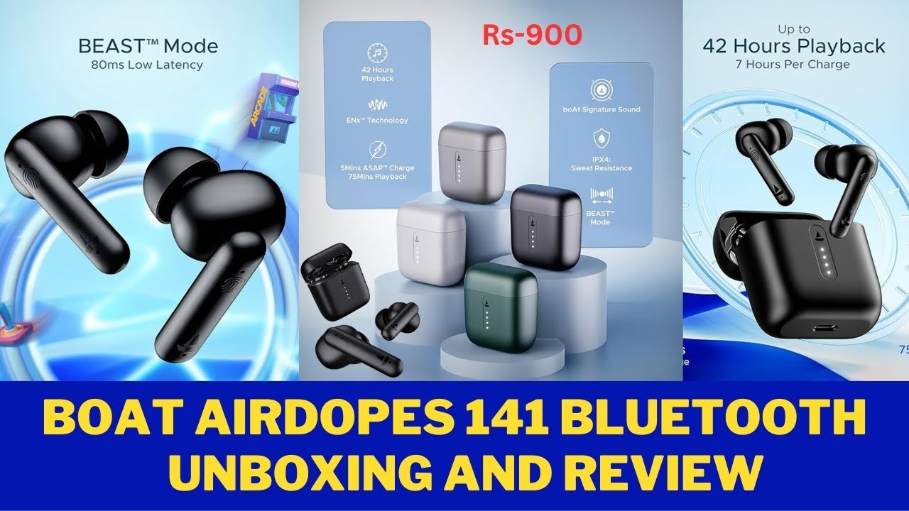 Boat Airdopes 141 Unboxing & Honest Review 2026 |Bluetooth Earbuds Under ₹900? | Sound & Mic Test