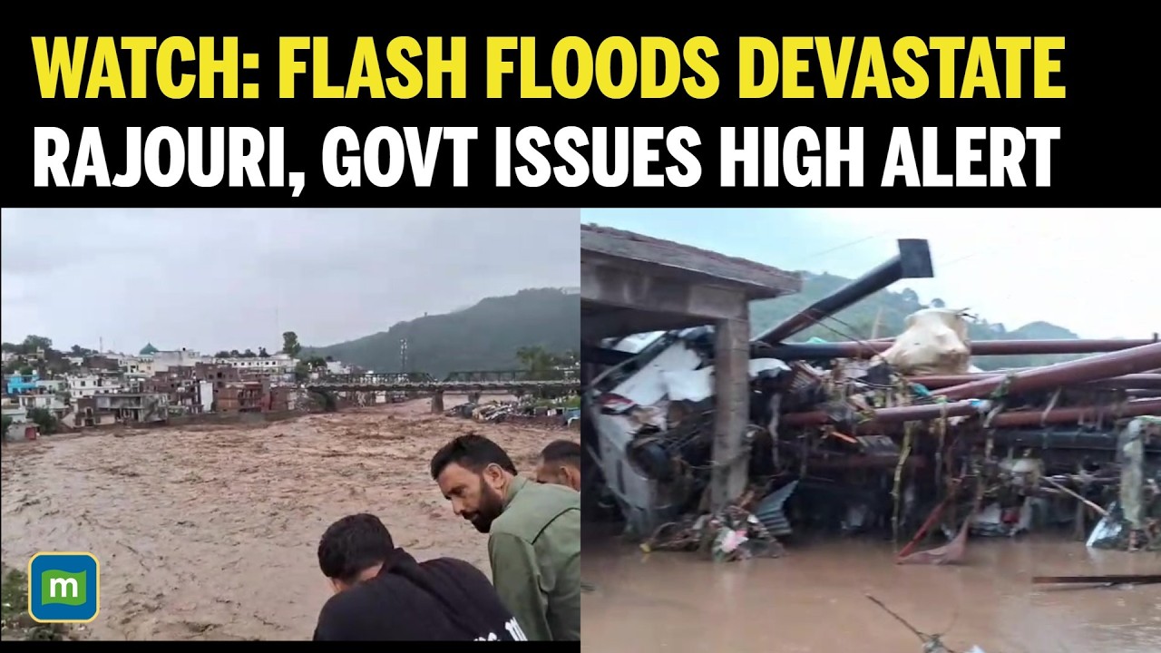 Flash Flood Wreaks Havoc In Rajouri, Vehicles Swept Away As Heavy Rain Triggers High Alert