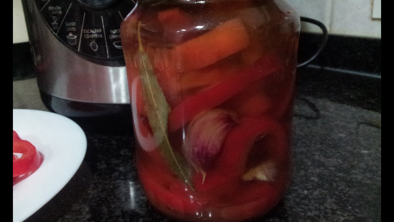 Confitar pimientos en olla GM F