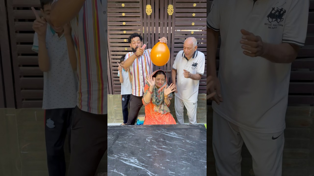 Pop The Balloon Cutting Challenge, So Exciting Who Unlucky One? #familygames #familychallenge