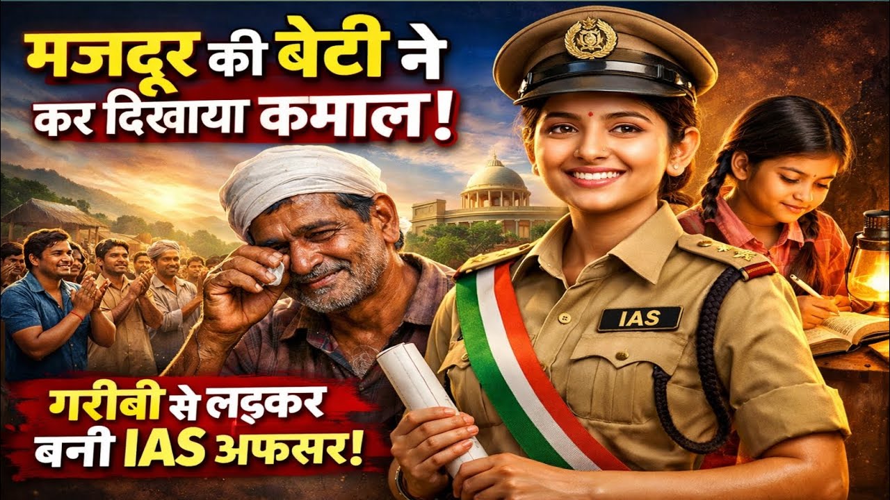 गरीब मजदूर की बेटी बनी बड़ी अफसर | Emotional Hindi Story।।@city-u4r