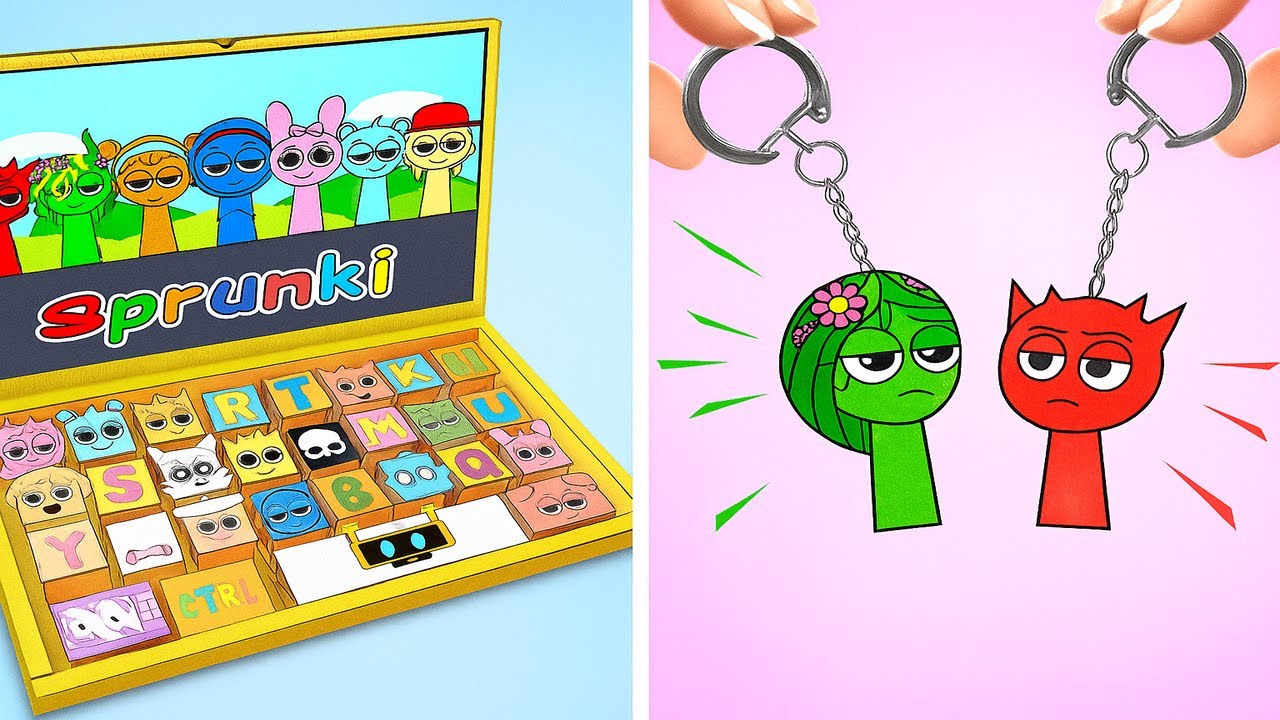 Who’s the Perfect ? 💌 Sprunki Couple Blind Box + DIY Magnet Keychains!