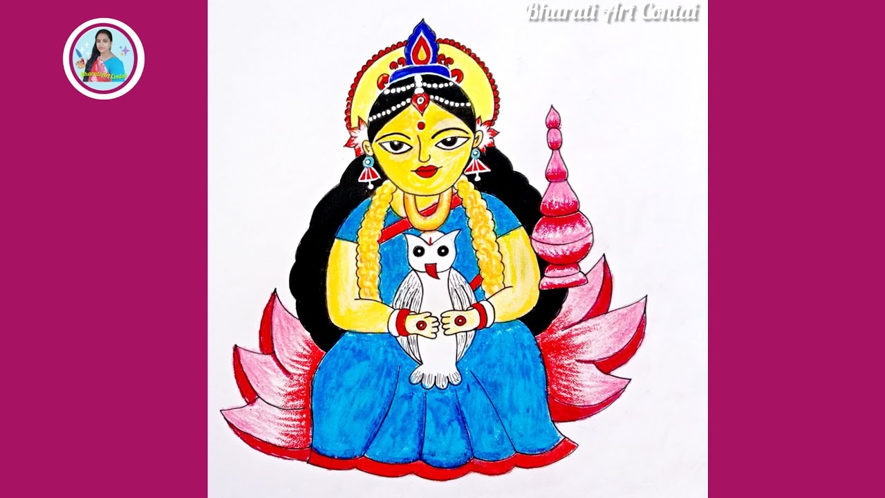 lokkhi thakur drawing / Diwali drawing / Diwali Ma Lakshmi drawing / Easy pencil drawing / chitra 