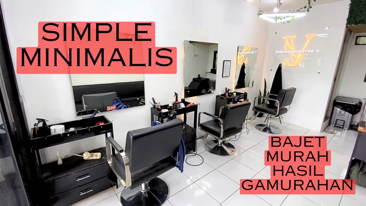 DESAIN BARBERSHOP MINIMALIS (LOW BAJET) HASIL GAK MURAHAN‼️