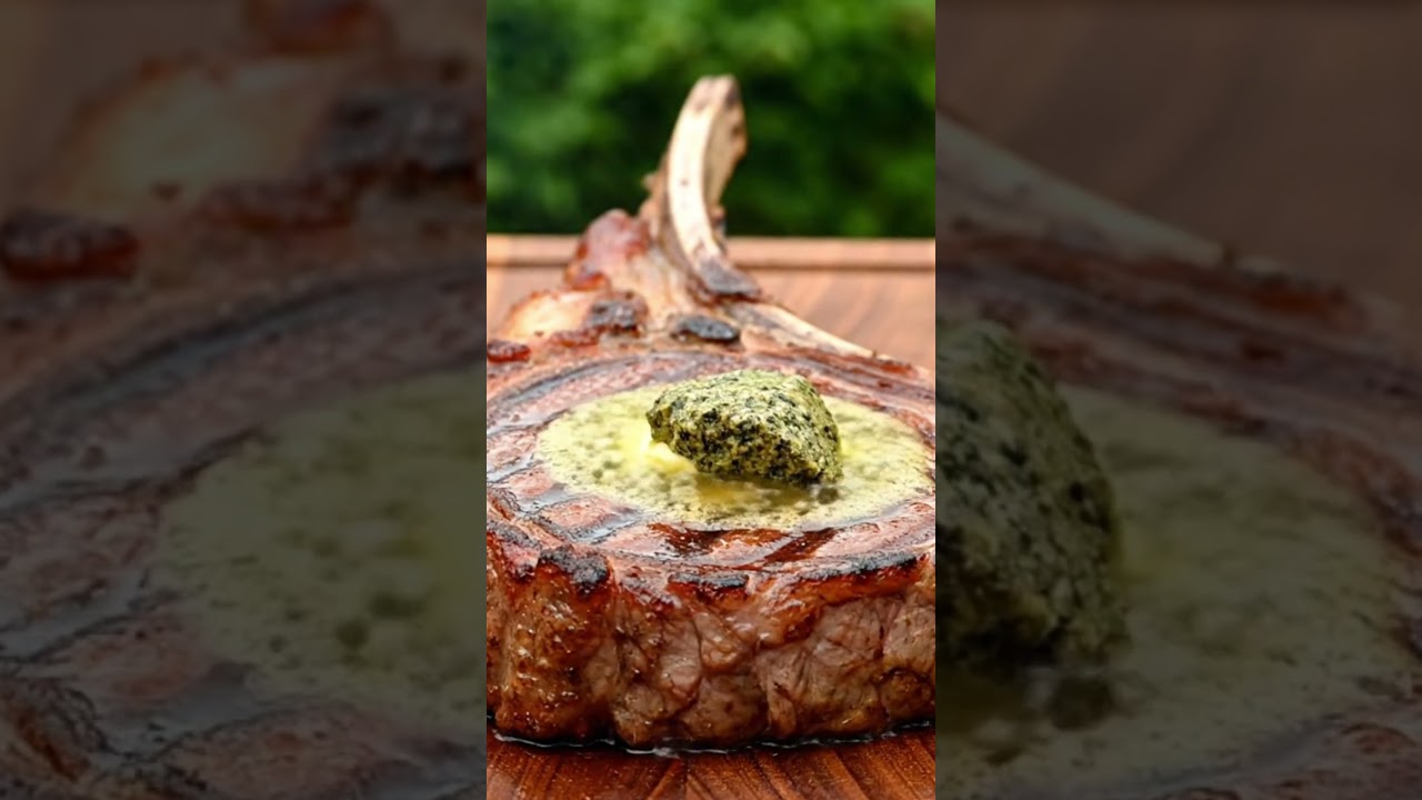 Tomahawk Steak Butter Torch Sizzle! 🔥