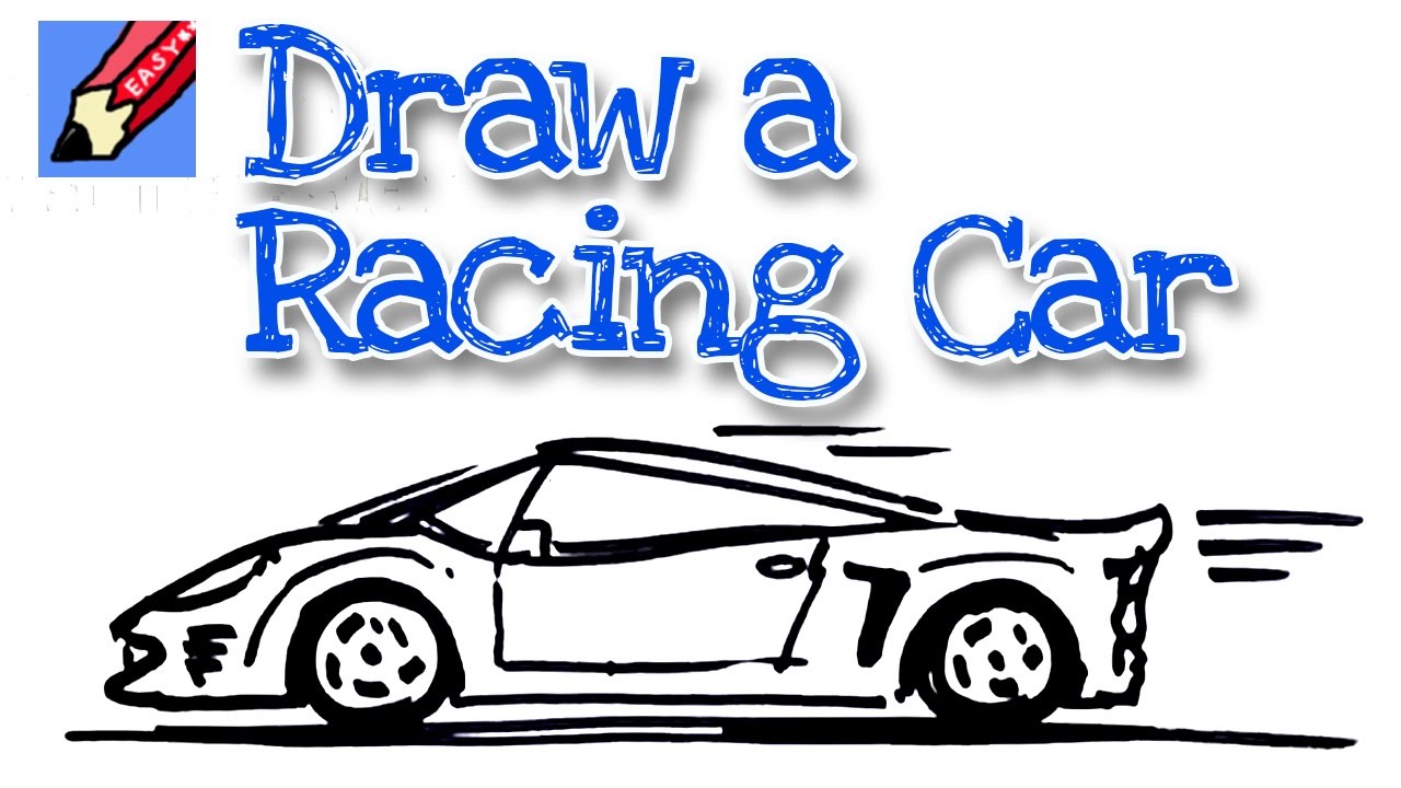 How to draw sports car  | Step by Step with Easy, Spoken Instructions