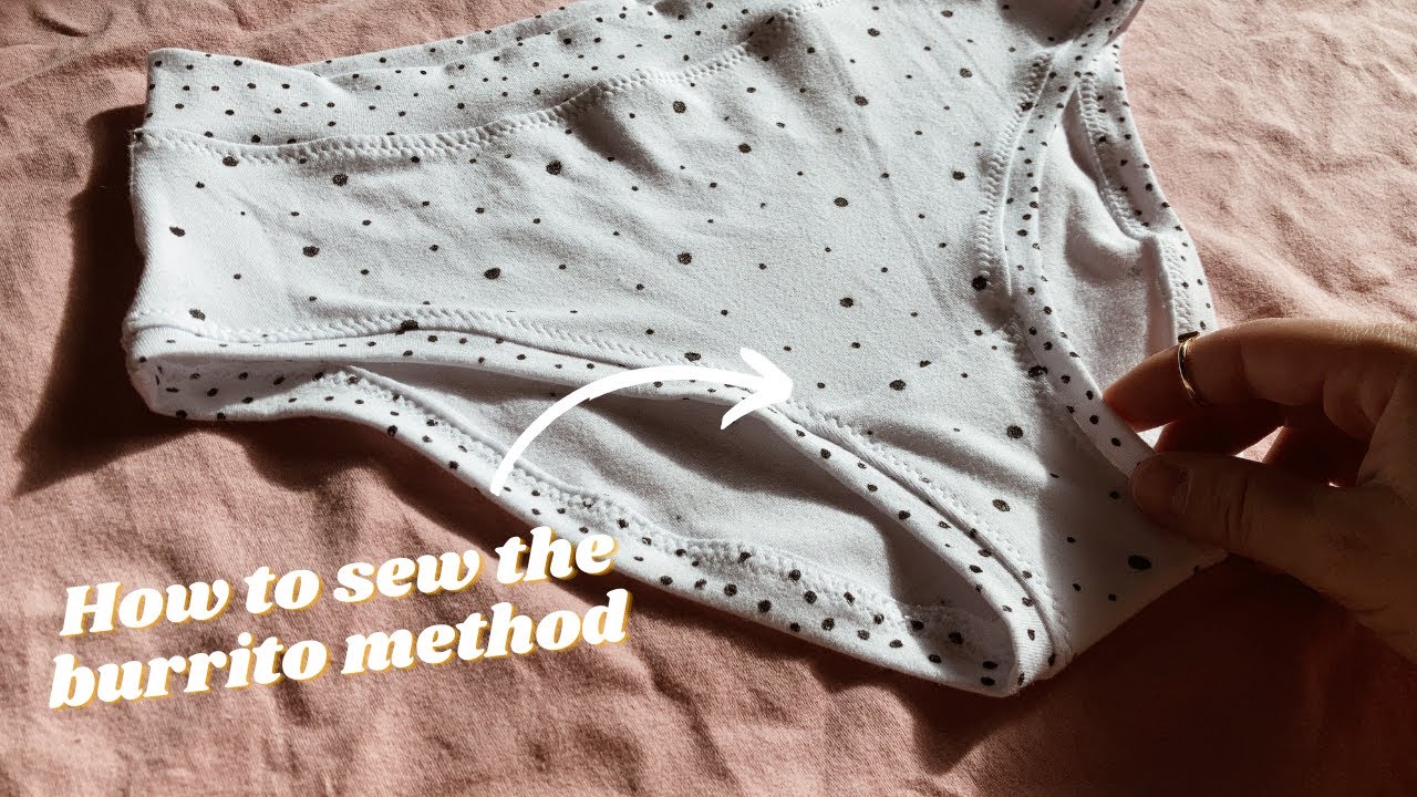How to sew enclosed crotch/ gusset seams using the Burrito  Method | Lingerie sewing tutorial