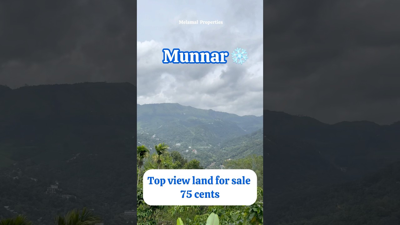 75 cents top view land for sale in MUNNAR . #munnar #landforsale #propertyforsale #idukki