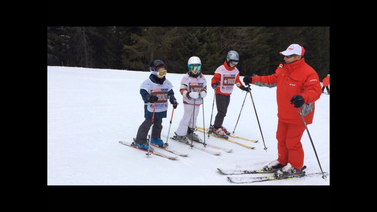 enfants avec moniteur de ski esf : Bons progr&egrave;s !