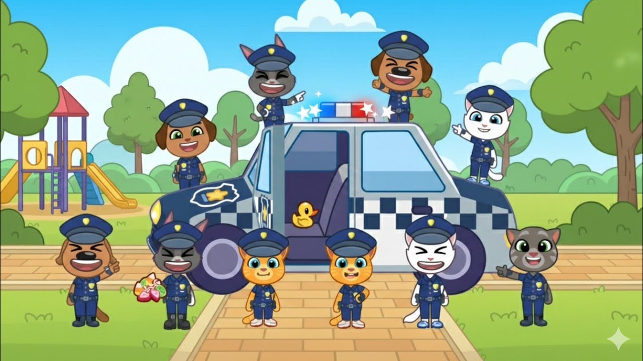 My Talking Tom & Friends World Officer costumes unlocked Gameplay Android ios 