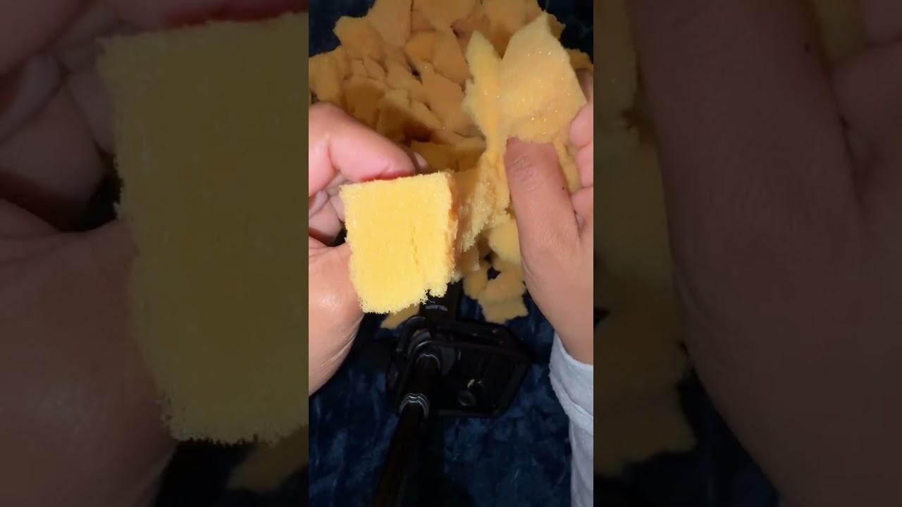 ASMRS~ Car Sponge Jelly Ripping | #asmrsounds #spongeripping #asmrcommunity #relaxing 