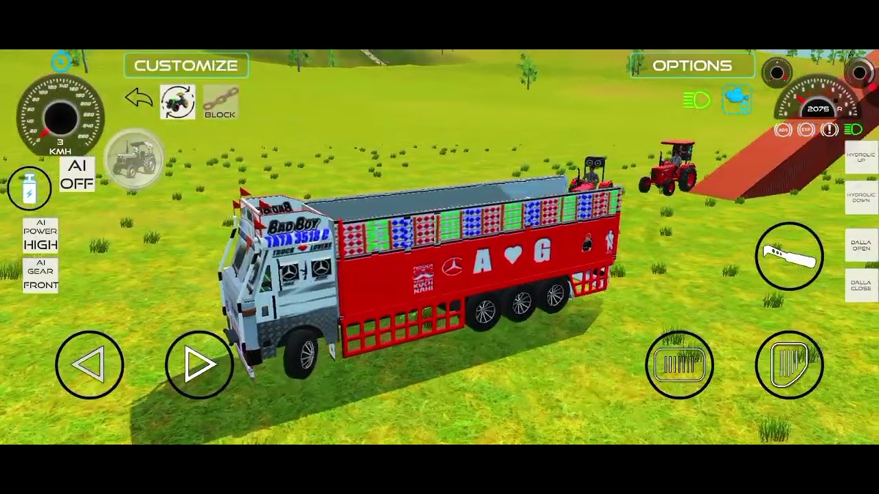 Truck se load kar kar tractor ko lekar Jana#indian#indianvehiclessimulator3d 