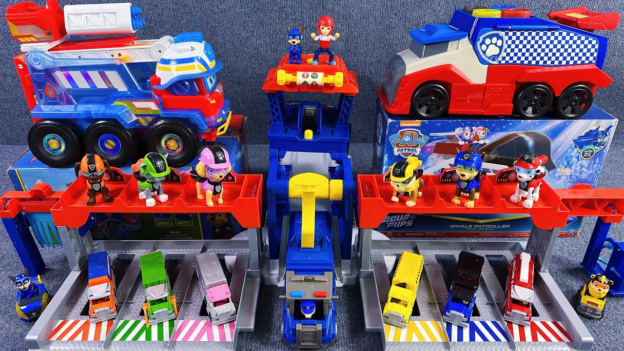 11 minutes of satisfying unboxing，The cool Paw Patrol Truck Stop Set ASMR | Review Toys