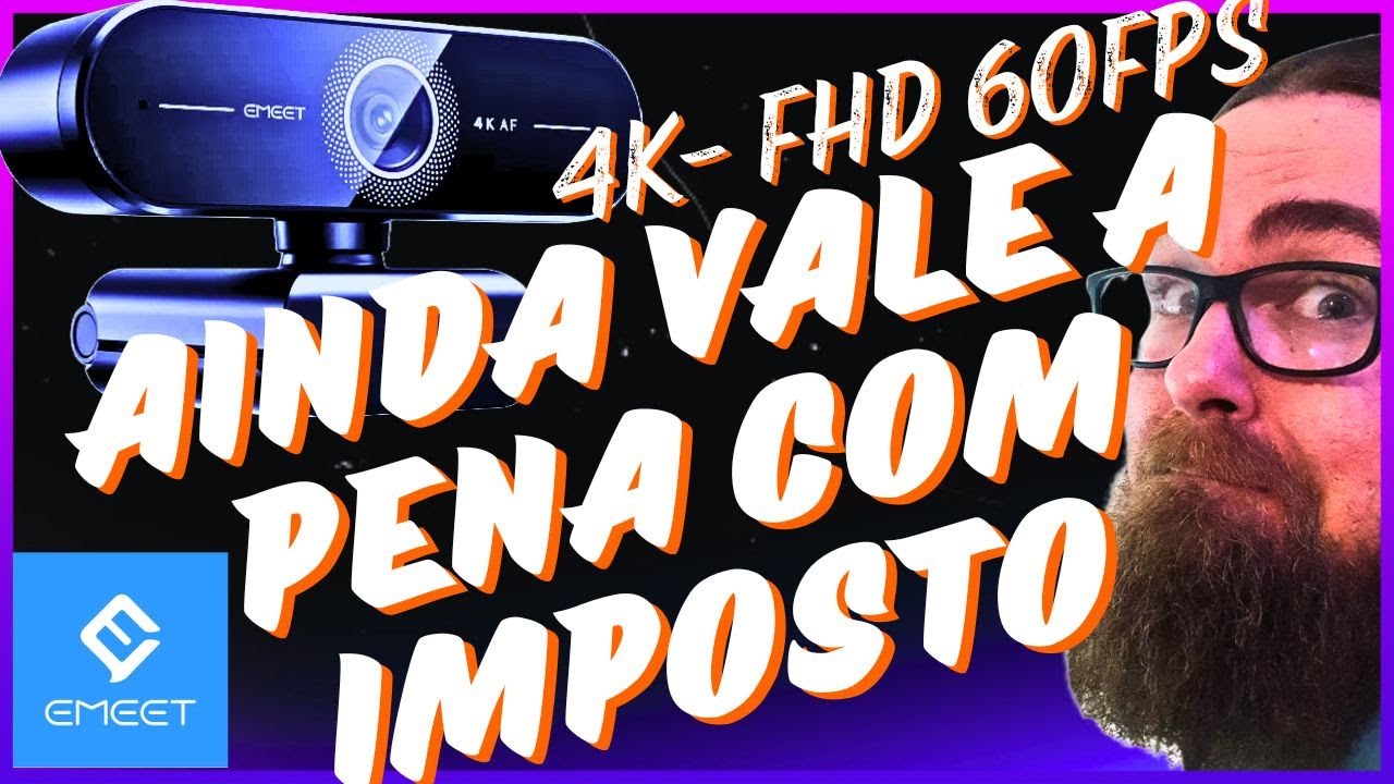 EMEET C60E 4K - AINDA VALE A PENA -  REVIEW COMPLETO #emeet #webcam #aliexpress